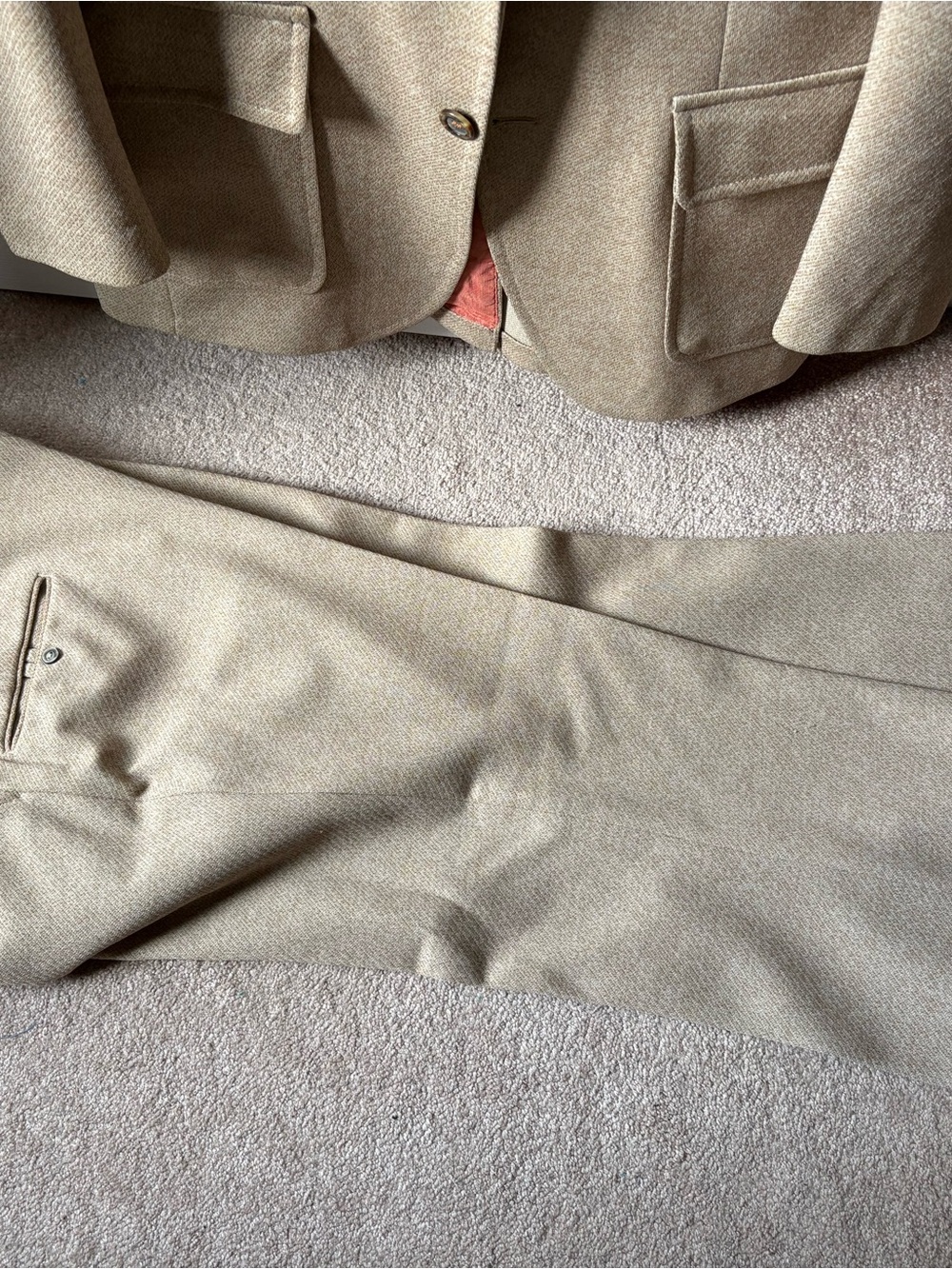 Vintage Mens’ Polyester Suit (read description!) S-M - Picture 4 of 9